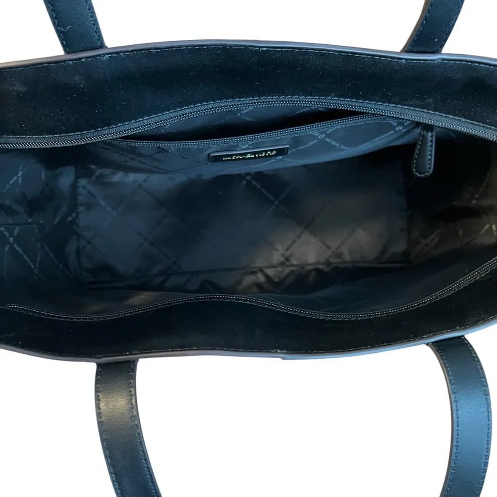 Michael Kors Black & White Logo Color Block Tote Bag Retail $448.